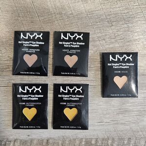 Mix Lot of 5 NYX Hot Singles Eye Shadow Refills HSS 76, 77 x2, 62 x2, Yellow